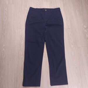 J. Crew High Rise Girlfriend Chino Pants Size 6 Blue Business Casual 32x27